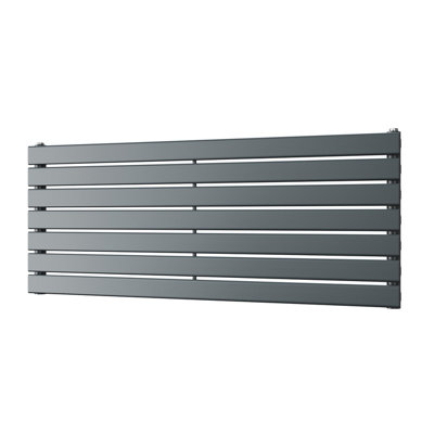 UK Radiators 2197BTU H476mm x W1200mm Anthracite Flat Tube Horizontal ...
