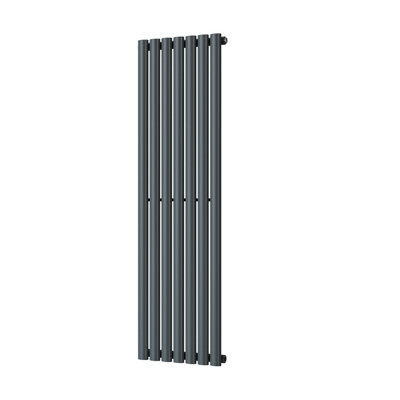 UK Radiators 2221BTU H1400mm x W406mm Anthracite Elliptical Tube ...