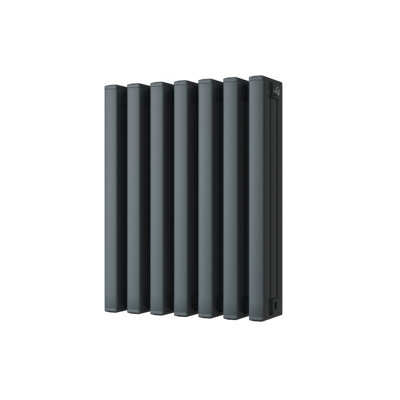 UK Radiators 2225BTU H600mm x W458mm Anthracite Square Tube Horizontal ...