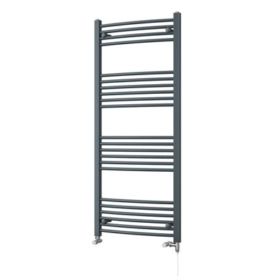 UK Radiators 2232BTU H1400mm x W600mm Anthracite Curved Ladder Standard ...