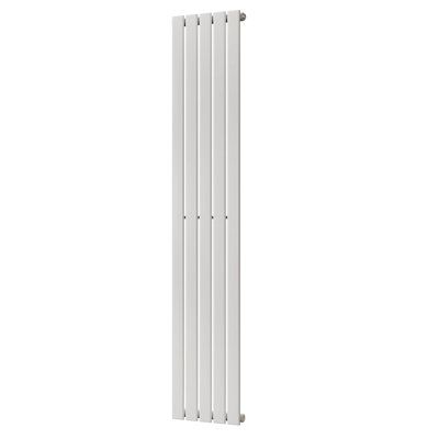 UK Radiators 2249BTU H1800mm x W340mm White Flat Tube Vertical Designer ...