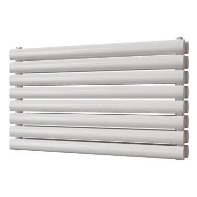 UK Radiators 2310BTU H464mm x W800mm White Elliptical Tube Horizontal ...