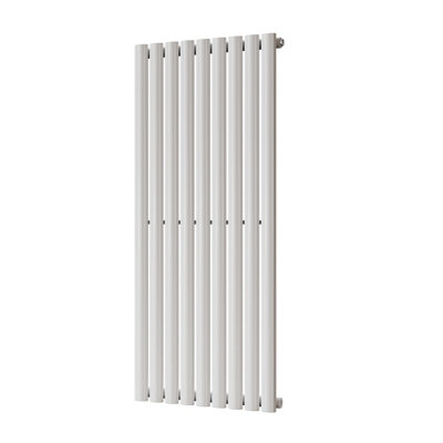 UK Radiators 2460BTU H1200mm x W522mm White Elliptical Tube Vertical ...