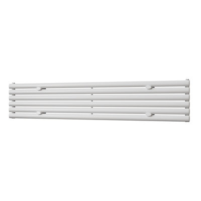 UK Radiators 2470BTU H348mm x W1800mm White Elliptical Tube Horizontal ...