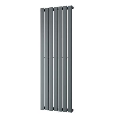 UK Radiators 2525BTU H1400mm x W476mm Anthracite Flat Tube Vertical ...