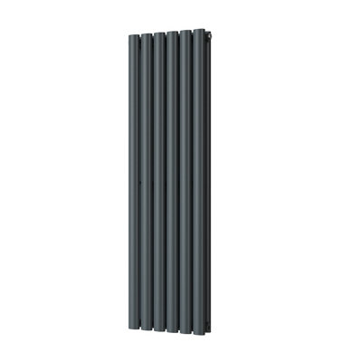 UK Radiators 2624BTU H1200mm x W348mm Anthracite Elliptical Tube ...