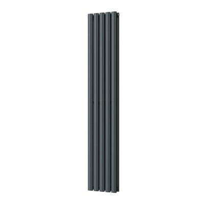 UK Radiators 2655BTU H1600mm x W290mm Anthracite Elliptical Tube ...