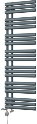 UK Radiators 2689BTU H1592mm x W500mm Anthracite Elliptical Tube ...