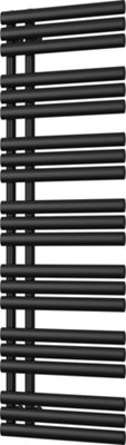 UK Radiators 2689BTU H1592mm x W500mm Black Elliptical Tube Designer ...