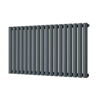 UK Radiators 2702BTU H600mm x W1044mm Anthracite Elliptical Tube ...