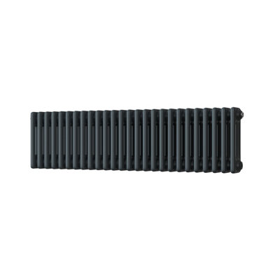UK Radiators 2740BTU H300mm x W1177mm Anthracite 3 Column Horizontal ...
