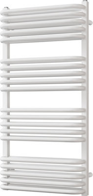 UK Radiators 2750BTU H1000mm x W500mm White Round Tube Designer Heated ...