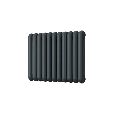 UK Radiators 2777BTU H600mm x W785mm Anthracite Round Tube Horizontal ...