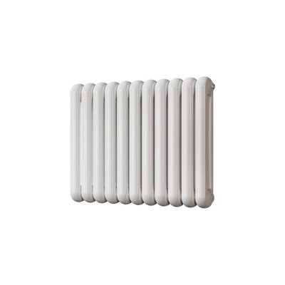 UK Radiators 2777BTU H600mm x W785mm White Round Tube Horizontal ...