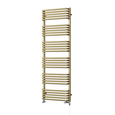 UK Radiators 2808BTU H1533mm x W500mm Brushed Gold Round Tube Standard ...