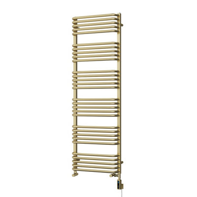 UK Radiators 2808BTU H1533mm x W500mm Brushed Gold Round Tube ...