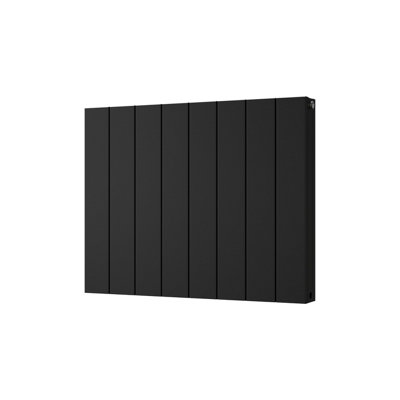 UK Radiators 2815BTU H600mm x W748mm Black Flat Tube Horizontal ...