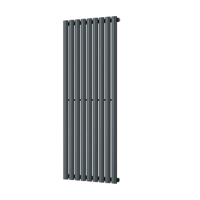 UK Radiators 2856BTU H1400mm x W522mm Anthracite Elliptical Tube ...