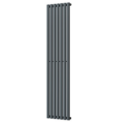 UK Radiators 2883BTU H1800mm x W406mm Anthracite Elliptical Tube ...
