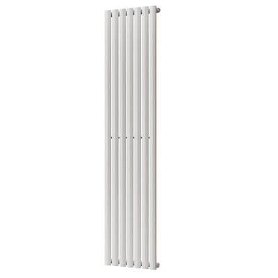 UK Radiators 2883BTU H1800mm x W406mm White Elliptical Tube Vertical ...