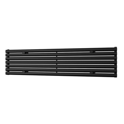 UK Radiators 2883BTU H406mm x W1800mm Black Elliptical Tube Horizontal ...
