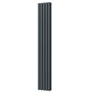 UK Radiators 2887BTU H1800mm x W290mm Anthracite Elliptical Tube ...