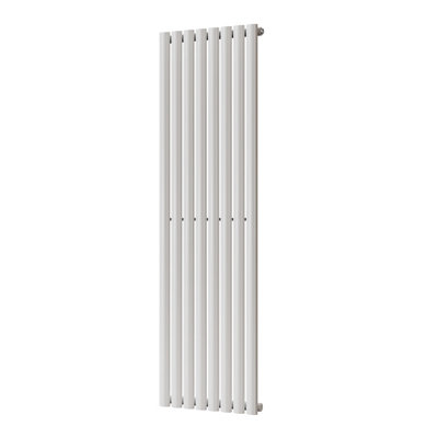 UK Radiators 2907BTU H1600mm x W464mm White Elliptical Tube Vertical ...