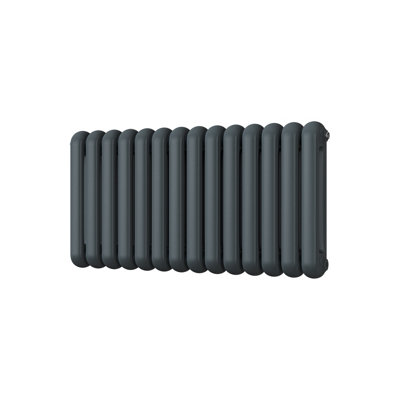 UK Radiators 2996BTU H500mm x W993mm Anthracite Round Tube Horizontal ...