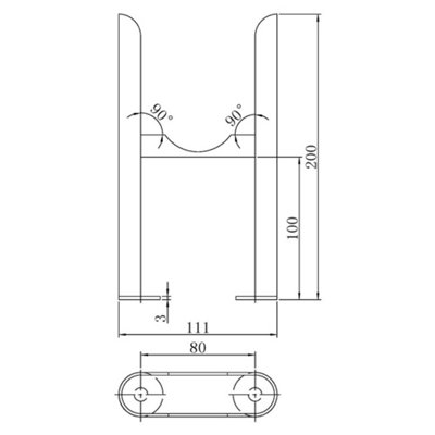 UK Radiators 3 Column Radiator Feet Black Alpha
