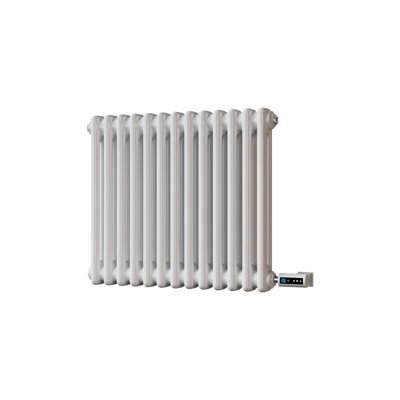 UK Radiators 300W H500mm x W592mm White Electric 2 Column Horizontal ...