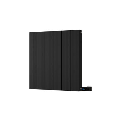 UK Radiators 300W H600mm x W560mm Black Electric Flat Tube Horizontal ...