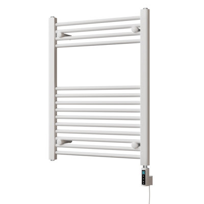 UK Radiators 300W H800mm x W600mm White Straight Ladder Electric Heated ...