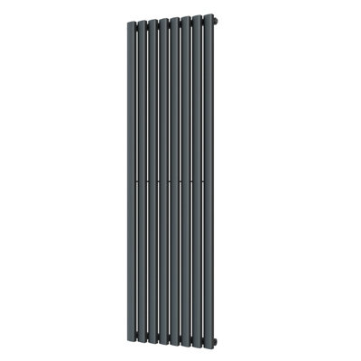 UK Radiators 3245BTU H1600mm x W475mm Anthracite Scallop Tube Vertical ...