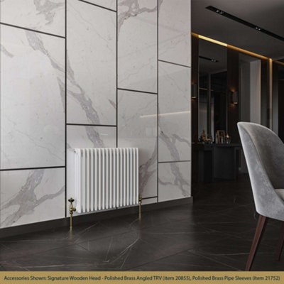 UK Radiators 3337BTU H600mm x W777mm White 3 Column Horizontal ...