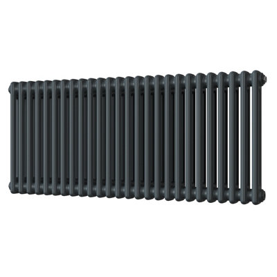 UK Radiators 3368BTU H500mm x W1164mm Anthracite 2 Column Horizontal ...