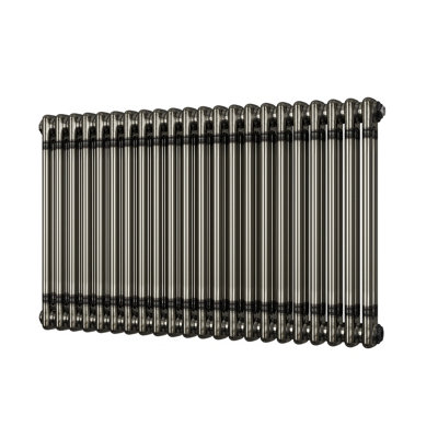 UK Radiators 3388BTU H600mm x W988mm Raw Metal 2 Column Horizontal ...