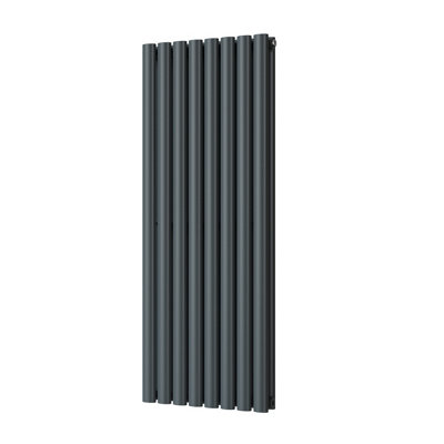 UK Radiators 3501BTU H1200mm x W464mm Anthracite Elliptical Tube ...