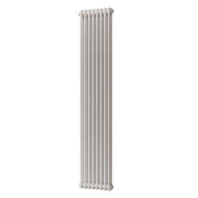 UK Radiators 3569BTU H1800mm x W372mm White 2 Column Vertical ...