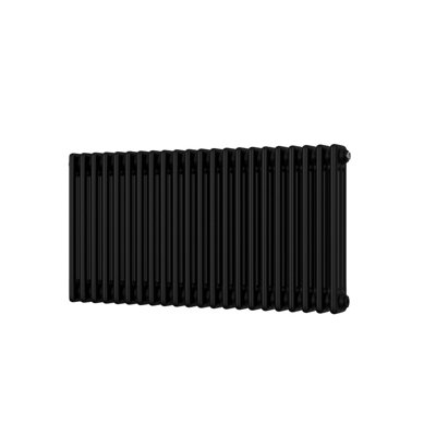 UK Radiators 3631BTU H500mm x W999mm Black 3 Column Horizontal ...