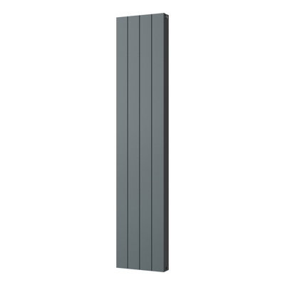 UK Radiators 3692BTU H1800mm x W372mm Anthracite Flat Tube Vertical ...