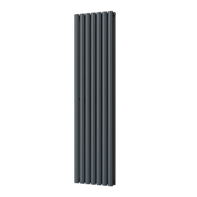 UK Radiators 3716BTU H1600mm x W406mm Anthracite Elliptical Tube ...