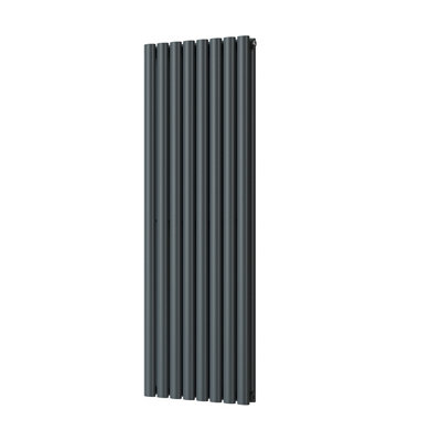 UK Radiators 3890BTU H1400mm x W464mm Anthracite Elliptical Tube ...