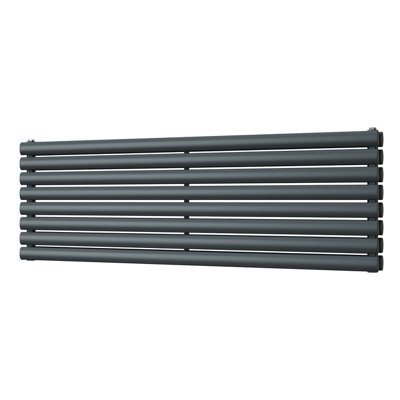 UK Radiators 3890BTU H464mm x W1400mm Anthracite Elliptical Tube ...