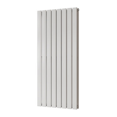 UK RADIATORS 3897BTU H1200MM X W544MM WHITE FLAT TUBE VERTICAL DESIGNER ...