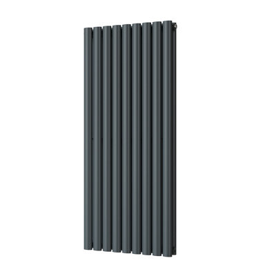 UK Radiators 3938BTU H1200mm x W522mm Anthracite Elliptical Tube ...