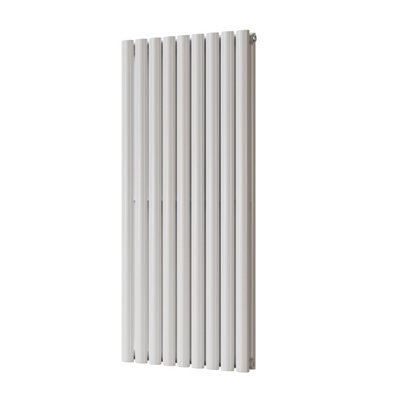 UK Radiators 3938BTU H1200mm x W522mm White Elliptical Tube Vertical ...