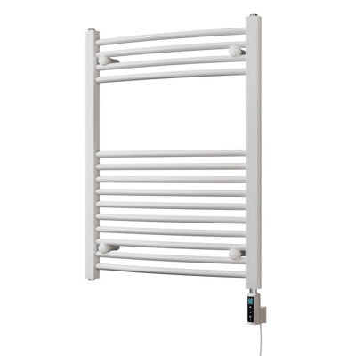 UK Radiators 400W H800mm x W600mm White Curved Ladder Thermostatic WIFI ...