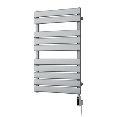 UK RADIATORS 400W H816MM X W500MM SILVER FLAT TUBE THERMOSTATIC WIFI ...