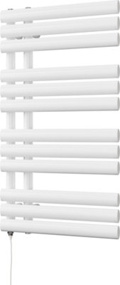 UK Radiators 400W H884mm x W500mm White Elliptical Tube Designer ...