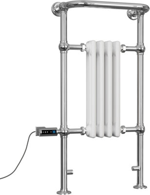 UK Radiators 400W H963mm x W493mm White Traditional Thermostatic WIFI ...